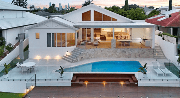 Back view of the house